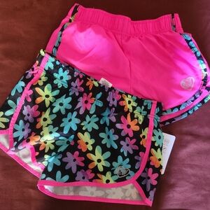 Colorful Floral Athletic Shorts (2pc)
